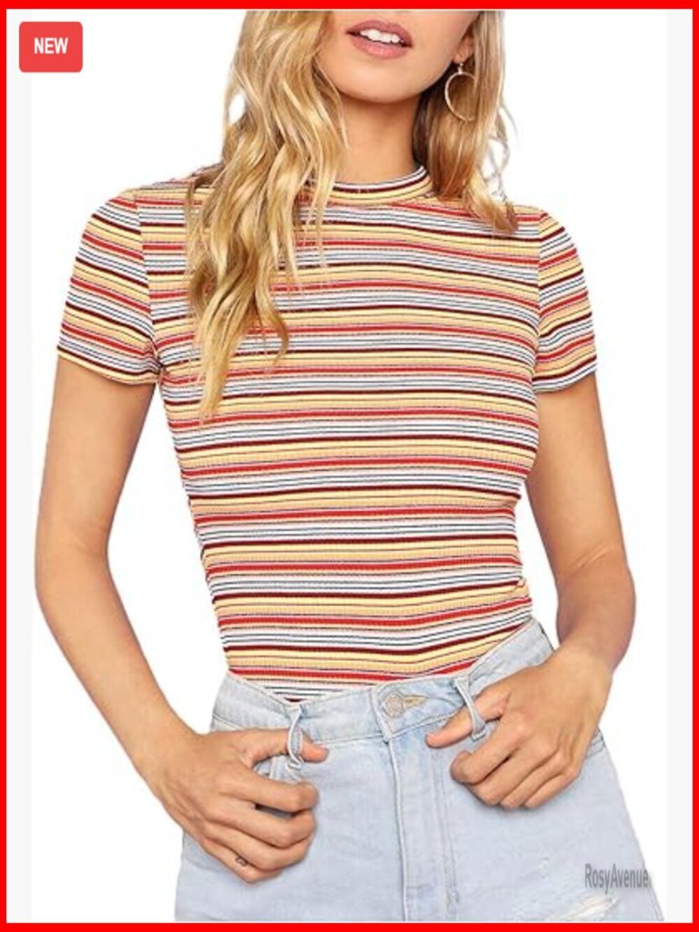 Slim Fit Cotton Spandex Short Sleeve Tee for Casual Summer Wear